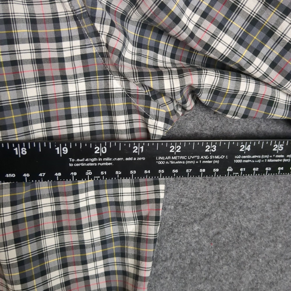 J.Crew Mens Medium Plaid Button Down Shirt Black White Gray Long Sleeve Cotton - Picture 10 of 11